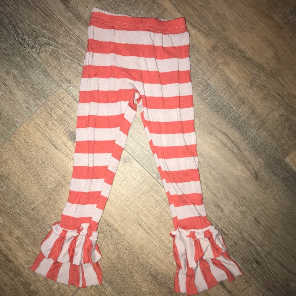 5/$25 Sado Boutique Striped Flare Bell Ruffle Bottom Toddler